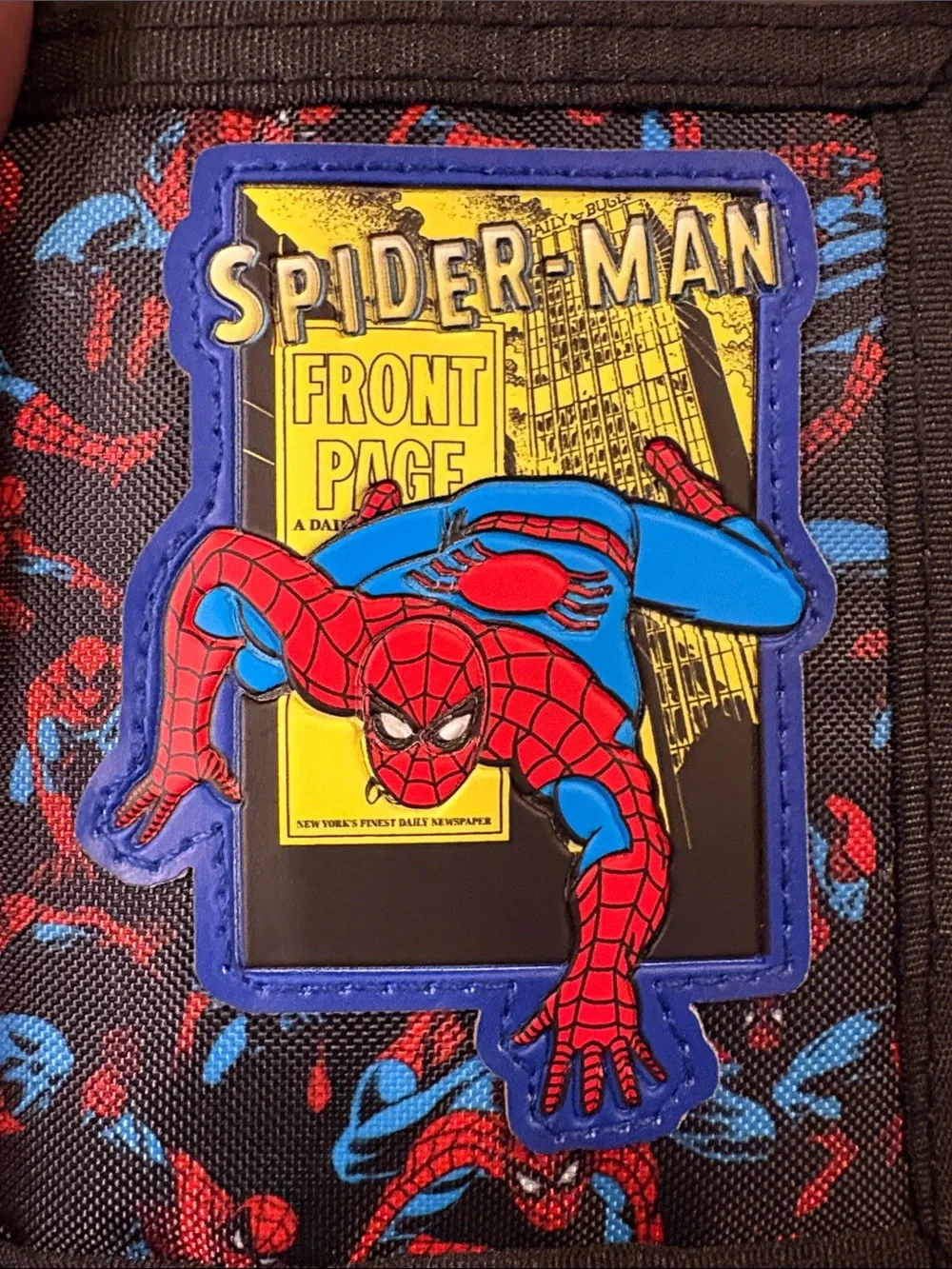 Marvel Spider-Man Black, Red, Blue Trifold Key & Card Holder
